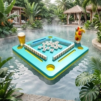 Table de Mahjong flottante en mousse EVA avec porte-gobelets, surface de jeu imperméable pour piscine, camping en plein air, plage