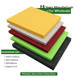 Panneaux acoustiques insonorisants QIANQIAO écologiques en feutre PET haute densité 30*30cm pour studio et théâtre - Product Image 5