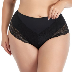 Culottes pour femmes avec logo personnalisé, grandes tailles, noir, <span class=keywords><strong>beige</strong></span>, blanc, 2XL, 3XL, 4XL, 5XL, 6XL, 7XL, slips en dentelle, lingerie féminine - Product Image 2