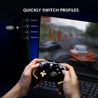 RGB Cool Programmable Button Game Télécommande pc contrôleur de manette de jeu filaire avec Turbo