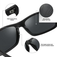 Lunettes de soleil polarisées pour la pêche pour hommes - Monture TR90, protection UV, design en deux parties