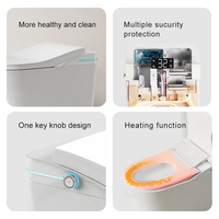 Toilette intelligente intelligente Capteur Powerflush automatique Housse de siège à rabat Siège enfant Commande vocale Siège chauffant S-Trap Télécommande