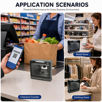 Lecteur de codes-barres de bureau haute vitesse YUANAIDC 1D 2D QR omnidirectionnel USB pour les points de vente, les magasins de détail et les entrepôts