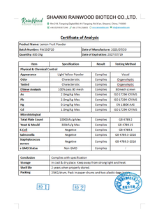 凍結乾燥レモンフルーツパウダーサプリメント黄色レモンジュースパウダー - Product Image 2
