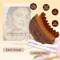 Nouvelle conception 2026 OEM – Brosse de massage lymphatique ergonomique en bois, personnalisée, de haute qualité, végane, avec logo sur mesure, pour le visage