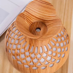 Nouveau Diffuseur d'Arômes d'Huiles Essentielles Portable Intelligent à Ultrasons avec LED, Effet Bois, pour Maison et Bureau - Product Image 1