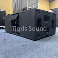 VIO S218 Double Subwoofer Actif 18 Pouces 1500W RMS 6000W Crête 28Hz en Bouleau pour Système de Sonorisation Professionnel