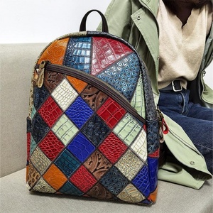 New Hot Sales <b>Large</b> Capacity <b>Backpack</b> Crocodile Pattern Bag Genuine <b>Leather</b> Women <b>Backpack</b> for 15 Inch Laptop - Product Image 5