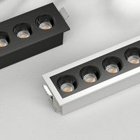 Réflecteur de lumière LED linéaire Laser Blade, grille spot pour hôtel, 1x2W-15x2W, IP44, dimmable, UGR 10-19, CRI Ra90/Ra97, 3500K, blanc chaud