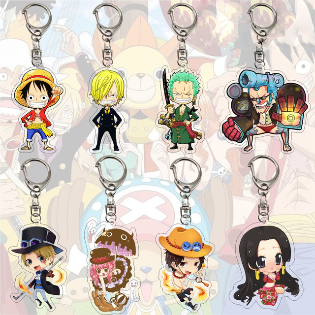 Wholesale Accessories Luffy Zoro Pendant Acrylic Animation Keychain