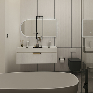 Meuble de salle de bain complet, meuble-lavabo autoportant avec double vasque de 36 pouces - Product Image 1