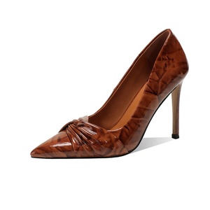 Escarpins de luxe Moncheer pour femme, à bout pointu, brillants, plissés, à talon aiguille, élégants, pour le bureau, la soirée, chaussures tendance - Product Image 4