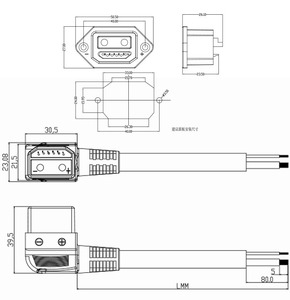 Connettore di Ricarica per <span class=keywords><strong>Batteria</strong></span> Robot con Cavo Segnaletico 2+4, Cavo di Ricarica per <span class=keywords><strong>Batteria</strong></span> al Litio di Veicoli Elettrici, Connettore Maschio e Femmina per E-bike - Product Image 4