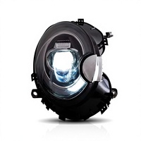 Pour BMW Mini Cooper 2007-2013 R55/R56 : Ensemble de phares LED avant, remplacement et mise à niveau avec lentille de projecteur laser et feux de jour (DRL) à LED dynamiques