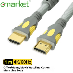 Cable HDTV Chapado en Oro Emarket, Macho-Macho, Gris, para Monitores 4K/2K/1080P/2160P/8K, 48 bits, 18 Gbps, 3D, 60 Hz, 1.5-20 m, Revestimiento de PVC - Product Image 4