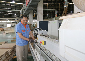 ארון אחסון מודרני לחדר שינה מעץ מלא עם נגיעות ראטן, דלתות כפולות, מגירות מתכווננות, ידידותי לסביבה, מורכב מראש - Product Image 5