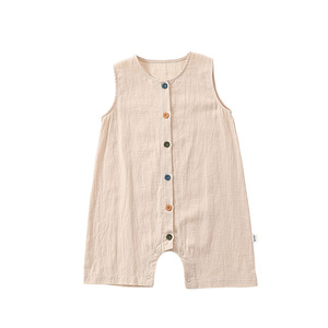 <span class=keywords><strong>Tutina</strong></span> Estiva Leggera per Neonati Senza Maniche 100% Cotone Rinfrescante e Traspirante Personalizzabile - Product Image 4