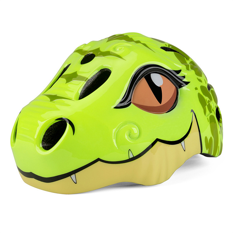 3-8 yıl bisiklet çocuk kask dinozor güvenlik bisiklet MTB yol bisikleti Ultralight kask sürme entegral kalıplı kayak kaskı