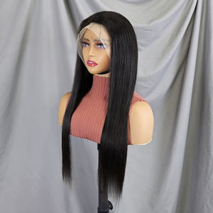 Pelucas de Cabello Humano 200% Natural, de 10 a 30 Pulgadas, Lisas, con Frente de Encaje Transparente 13x4 - Product Image 1