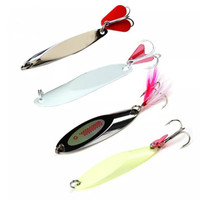 Leurre de pêche Synnex en forme de cuillère avec hameçon triple, leurres rotatifs en métal, taille personnalisable, yeux 3D