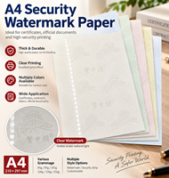 Carta Anticontraffazione A4 Personalizzata all'Ingrosso con Filigrana, 100gsm, Foglio Interno di Sicurezza per Stampa Documenti Ufficiali
