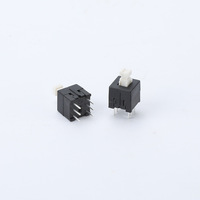 Interrupteur à bouton-poussoir autobloquant KFC-06 3x3 6 broches DPDT 24V 10mA avec contact plaqué argent pour équipements et applications électroniques