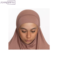 Voile islamique sport deux pièces en modal extensible doux avec tube, bonnet instantané et sous-voile pour femmes musulmanes, hijab