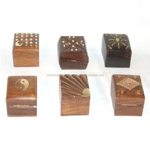 LATEST DESIGN WOODEN TRINKET BOXES WITH BRASS INLAY ANTIQUE DESIGN PRODUCT WITH <b>CHEAP</b> PRIZE - Product Image 2