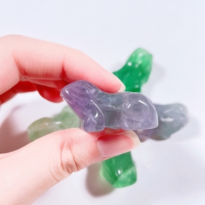 Pierre naturelle sculptée à <span class=keywords><strong>la</strong></span> main 1 pouce en <span class=keywords><strong>fluorite</strong></span> cristal, frocs pour décoration, prix bas, 1 pièce - Product Image 1