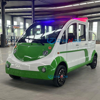 Voiture de patrouille électrique personnalisée bicolore avec moteur AC 4KW, garantie 1 an, 30 km/h, contrôleur ENPOWER, pour sites touristiques et terrains de golf