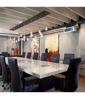 Tables de conférence modernes en pierre artificielle au design contemporain élégant, garantie 10 ans, fonctionnalités réglables, pour hôtels et restaurants