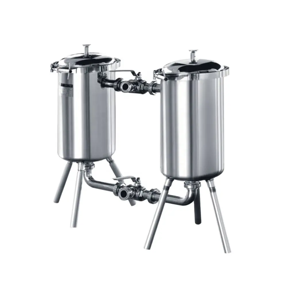 Ce Filter Housing Machine Filtration Food Herbal Solution Industrial Juice Duplex Basket Strainer