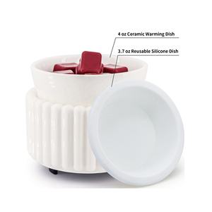 تخفيضات كبيرة جاهزة للشحن مبهر شمع سيراميك أبيض لامع معطر للمكتب واليوغا والمنزل - Product Image 4