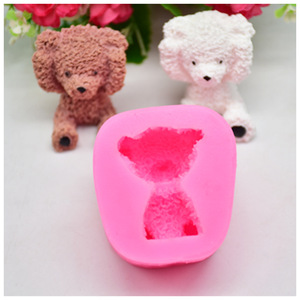 Moule en résine en forme d'ours avec manchon thermoscellé pour bougies, modèles de voitures, plâtre, DIY 3D créatif, durcissement à froid, artistique, blanc, taille personnalisée - Product Image 2