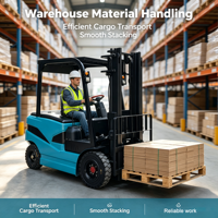 Chariot élévateur à contrepoids à pneus pleins, durable, alimenté par batterie, chariot élévateur électrique pour les travaux logistiques des centres de distribution