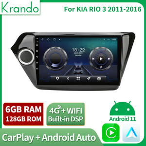Krando 9 pollici Android 13 autoradio per <span class=keywords><strong>Kia</strong></span> <span class=keywords><strong>RIO</strong></span> <span class=keywords><strong>3</strong></span> 2011 - 2016 lettore multimediale Wireless Carplay di navigazione GPS Wifi auto strero - Product Image 3