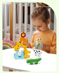 CPC CE Boys Girls Birthday <b>Gift</b> DIY Toy Balance Game Toddler Cute Cartoon Animals Shape <b>Creative</b> Building Block - Product Image 4