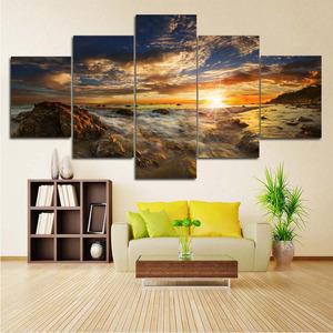 Arte de pared moderno, impresión, decoración del hogar, pinturas al óleo de <span class=keywords><strong>paisaje</strong></span>, impresiones de árbol, póster personalizado, <span class=keywords><strong>pintura</strong></span> de lienzo <span class=keywords><strong>natural</strong></span>, 5 piezas, venta al por mayor - Product Image 6