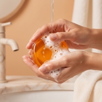 Savon au kaki, mousse riche, déodorant frais, non desséchant après lavage, pour cheveux et corps, parfum léger aux fruits, herbes naturelles, contrôle des odeurs corporelles