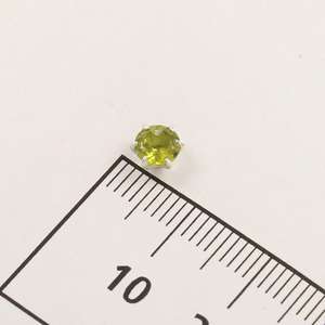 Natural <b>Peridot</b> 5x5mm <b>Gold</b> Plated 925 Sterling Silver Handmade Casual/Sporty Stud <b>Earrings</b> - Product Image 3
