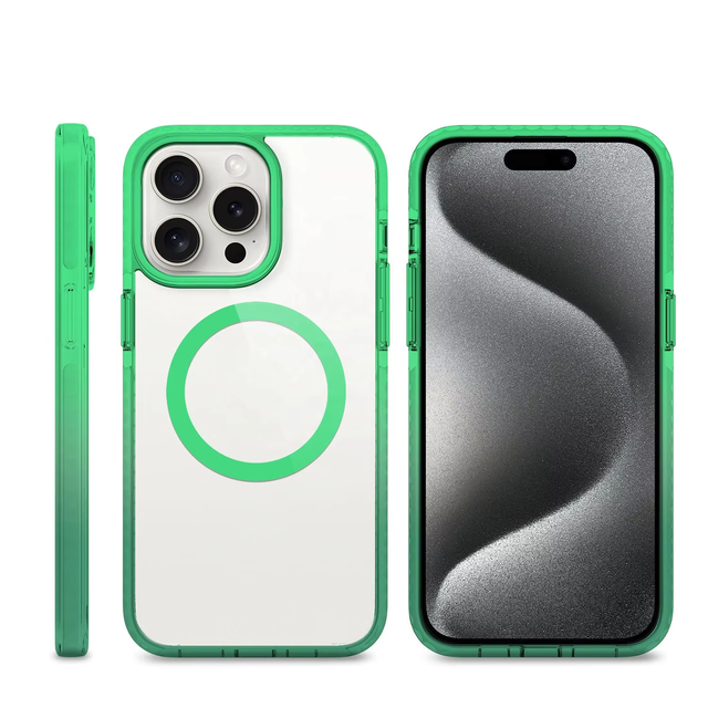 Gradient Premium Sports Design Phone Case for 12/13/14/15 Pro Max/16 Clear Cover PC TPU TPE Bumper Shockproof & Magnetic