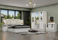 Suite de chambre à coucher de luxe turque, lit king size, ensemble complet pour hôtel, 5 pièces, cadre en bois, mobilier de chambre à coucher moderne