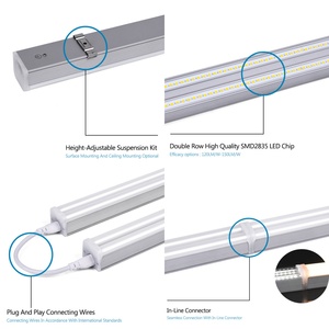 Cao Lumens 60W 4FT 8FT T5 Tích Hợp Dual Row V Shape <span class=keywords><strong>Led</strong></span> Ống Ánh Sáng Tuyến Tính Chiếu Sáng Trong Nhà Đèn <span class=keywords><strong>Led</strong></span> Ánh Sáng - Product Image 3