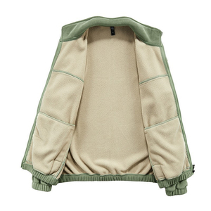 <span class=keywords><strong>Veste</strong></span> polaire unisexe zippée haut de gamme, couleur unie, sur mesure par le fabricant, grande taille, vêtement chaud - Product Image 5
