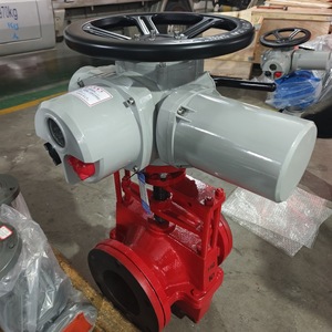 วาล์วหนีบไฟฟ้าแทงกง DN50 วาล์วควบคุมน้ำแบบซีลนุ่ม - Product Image 4