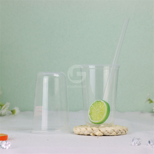 Vente en gros de gobelets en plastique jetables de 90 mm de diamètre, logo personnalisé, gobelets à bulles - Product Image 5