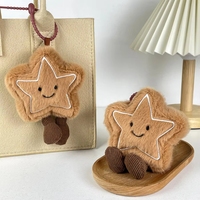 Porte-clés pendentif multifonctionnel en peluche douce en fibre de polyester, style gâteau aux cerises, simulation alimentaire amusante, cadeau