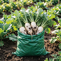 Sacs tissés verts robustes pour la construction, le sol et les déchets, résistants aux déchirures, grande capacité, pour les chantiers de construction et l'aménagement paysager