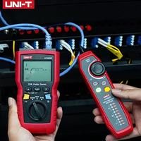 UNI-T TDR UT685B KIT Rastreador de Cables, Comprobador de Redes LAN, Detector RJ45 RJ11, Herramienta de Red Ethernet/POE con Pantalla LCD UT683, UT25CL