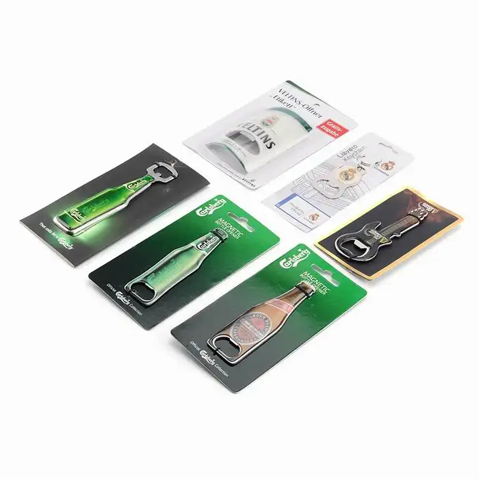 Custom Full Printing Stainless Steel Card Package Abridor de garrafas Bar Ferramenta Wine Bottle Opener Promoção Presente Metal Can Opener